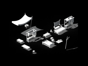 tongxinfang-embroidery workshop props 3D Model
