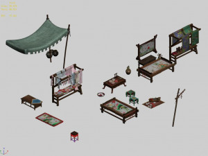 tongxinfang-embroidery workshop props 3D Model