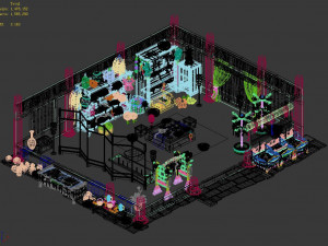 tongxin pavilion-interior 01 3D Model