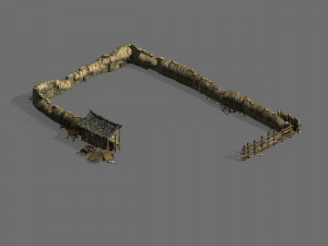 wall-corn-zama props 14 3D Model