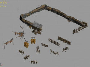 wall-corn-zama props 14 3D Model