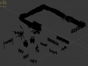 wall-corn-zama props 14 3D Model