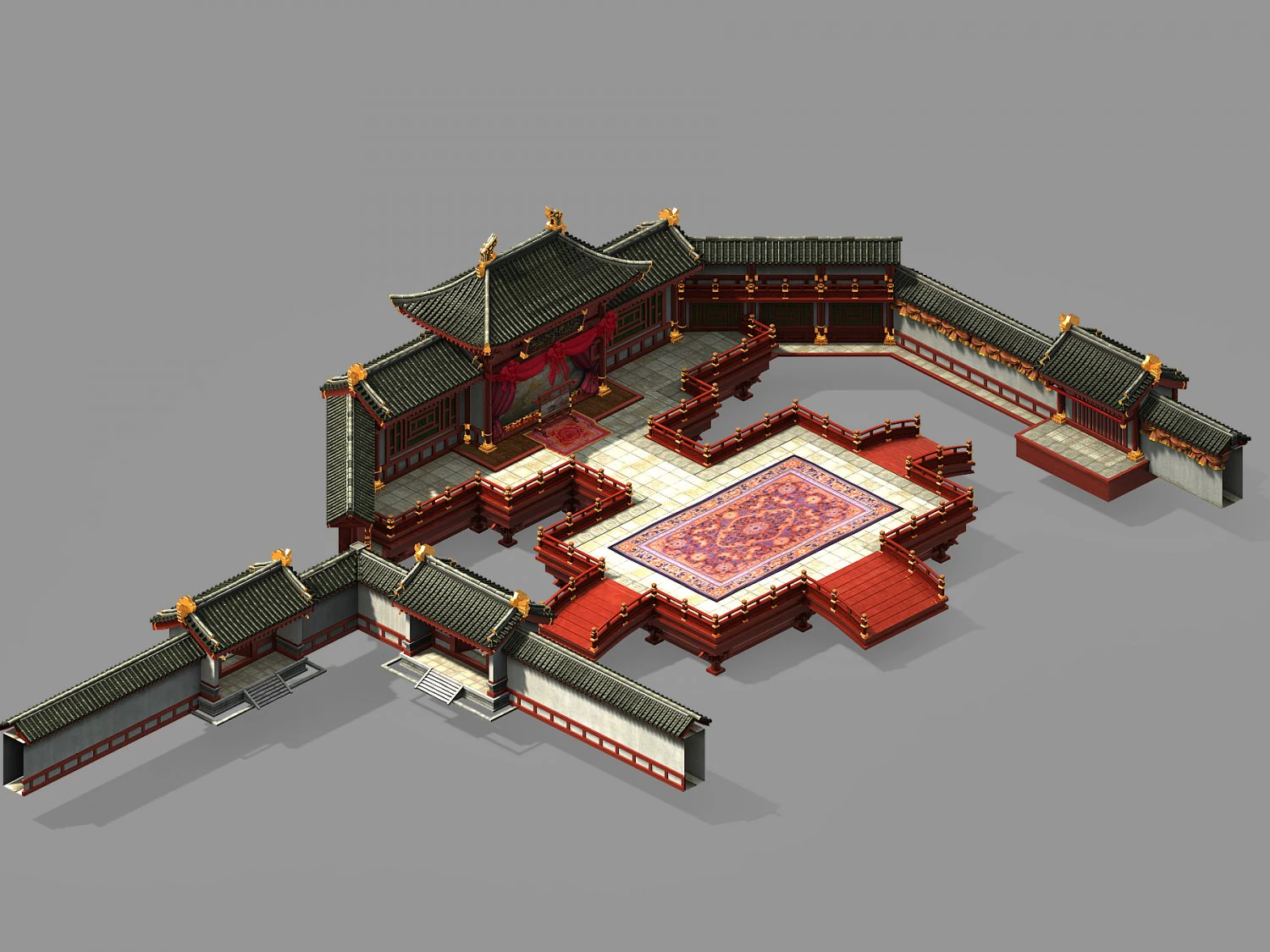 cultural plaza-yonglefang 01 3D Model .c4d .max .obj .3ds .fbx .stl .blend