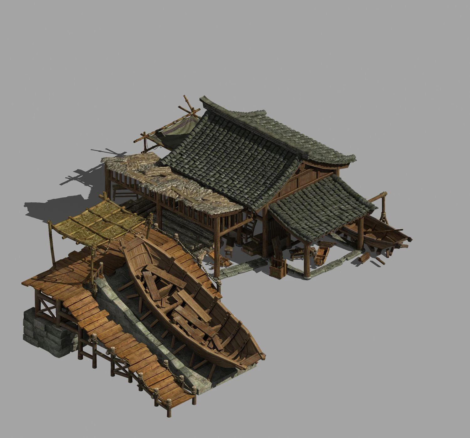 culture-art-shipyard 01 3D Model .c4d .max .obj .3ds .fbx .stl .blend 