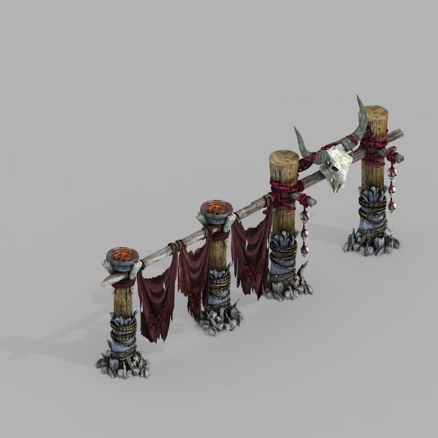 temple of woma-guardrail 01 Modello 3D .c4d .max .obj .3ds .fbx .stl .blend 