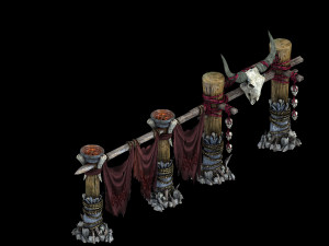 temple of woma-guardrail 01 Modello 3D