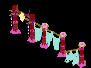 temple of woma-guardrail 02 3D मॉडल