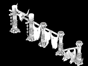 temple of woma-guardrail 02 3D मॉडल