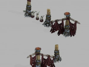 महिला-रेलिंग का मंदिर 03 3D मॉडल