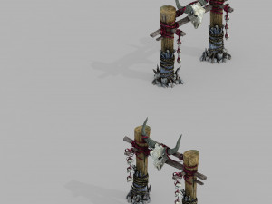 temple of woma-guardrail door 01 3D Model