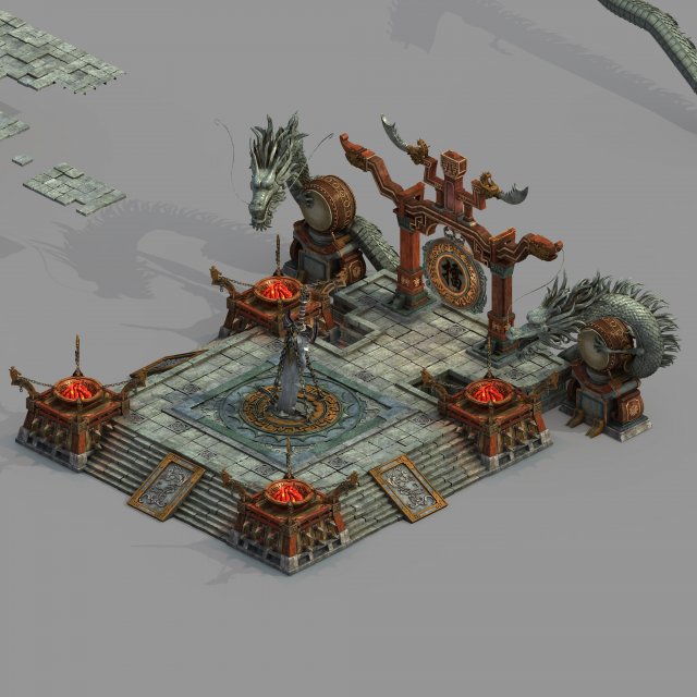 temple of woma-arena 3D-Modell .c4d .max .obj .3ds .fbx .stl .blend 