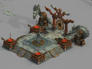 храм женщины-арены 3D Модель