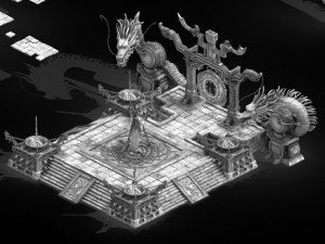 temple of woma-arena 3D-Modell