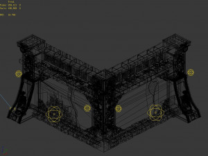 temple of woma-wall corner 3D-Modell