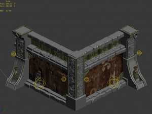 temple of woma-wall corner 3D-Modell