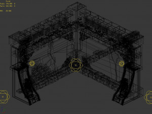 temple of woma-wall corner 02 3D Model