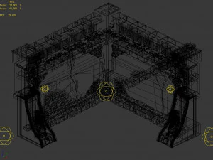 महिला का मंदिर-दीवार का कोना 02 3D मॉडल