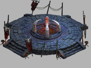 temple of woma-three-tiered altar 3D-Modell