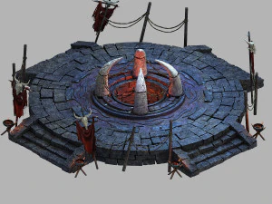 temple of woma-three-tiered altar 3D Model