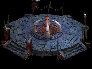 temple of woma-three-tiered altar Modello 3D