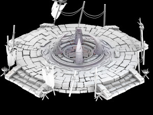 temple of woma-three-tiered altar Modello 3D