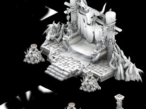 temple of voma-throne 01 3D मॉडल