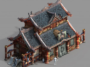 woma temple-main city-bookstore 01 Model 3D