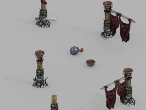 temple of woma-pillars 3D Model