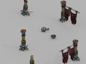 templo dos pilares da mulher Modelo 3D