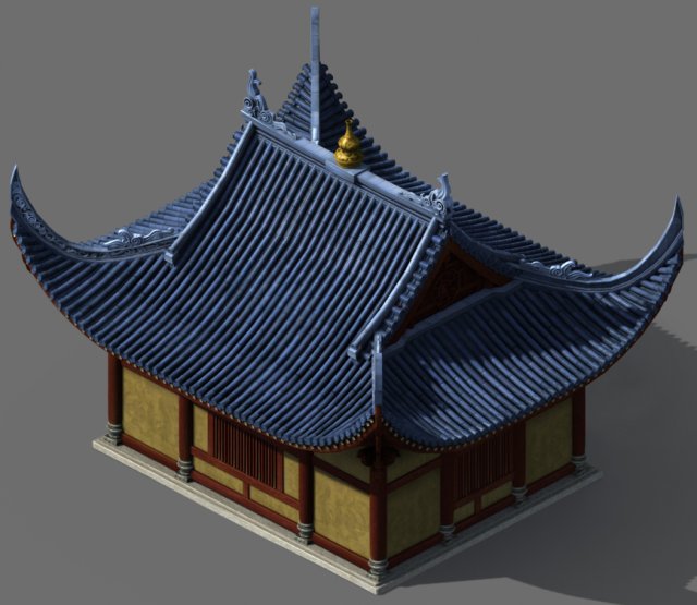 journey to the west-wuzhuang view side room 12 3D Модель .c4d .max .obj .3ds .fbx .stl .blend 