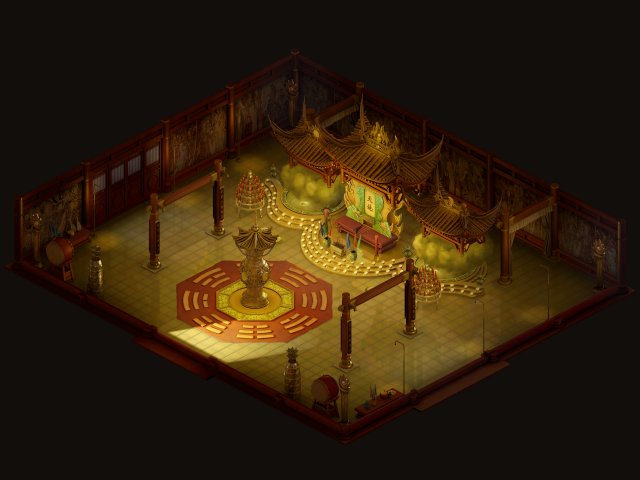 journey to the west-wuzhuang temple 21 3D Model .c4d .max .obj .3ds .fbx .stl .blend 