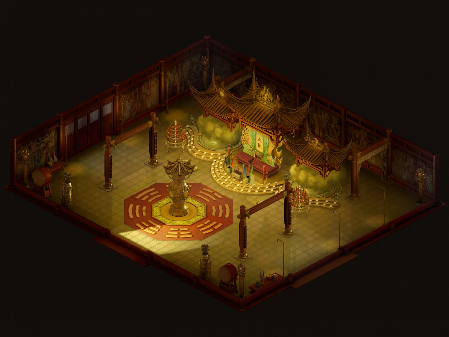journey to the west-wuzhuang temple 21 3D Model .c4d .max .obj .3ds .fbx .stl .blend 