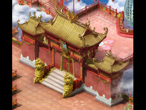 परियों का देश-पेंटाओयुआन 9000 वर्ष पुरानी इमारत-तोरणद्वार 3D मॉडल