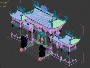fairyland-pantaoyuan 9000 years building-archway 3D Model