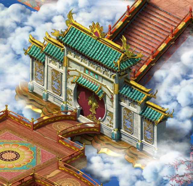 fairy world-pantaoyuan arch-square plaque Modelo 3D .c4d .max .obj .3ds .fbx .stl .blend 
