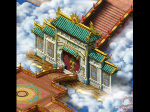 fairy world-pantaoyuan arch-square plaque 3D Модель