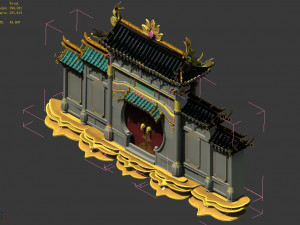 fairy world-pantaoyuan arch-square plaque Modelo 3D