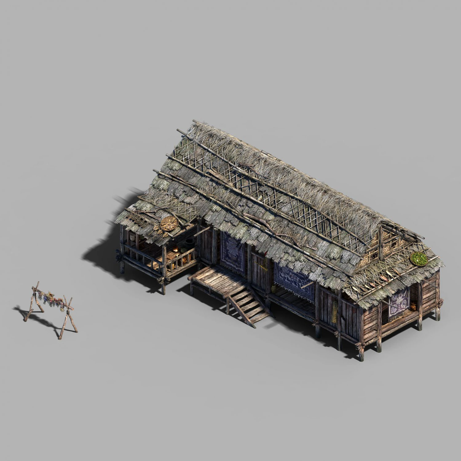 country-building-farmer-home 3D Model .c4d .max .obj .3ds .fbx .stl .blend 