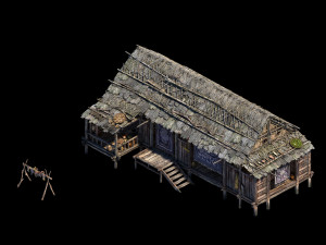 country-building-farmer-home 3D Modell