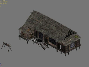 country-building-farmer-home 3D Model