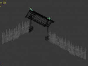 school field-fence-small gate 01 3D Модель