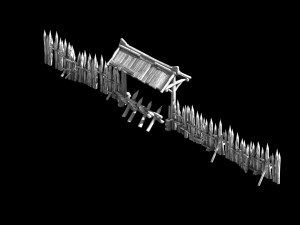 school field-fence-small gate 02 Modelo 3D