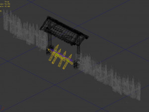 school field-fence-small gate 02 Modelo 3D