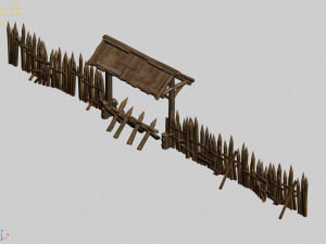 school field-fence-small gate 02 Modelo 3D