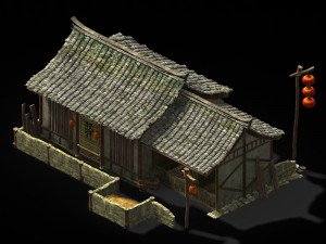 rest station-house-post station-inn Model 3D