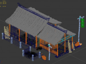 rest station-house-post station-inn Model 3D