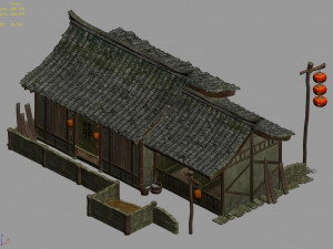rest station-house-post station-inn Model 3D