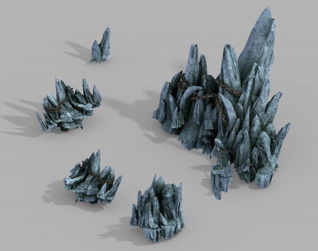 asura heaven realm-big mountain Model 3D .c4d .max .obj .3ds .fbx .stl .blend 
