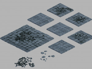 shura celestial realm-broken floor tiles 3D Model