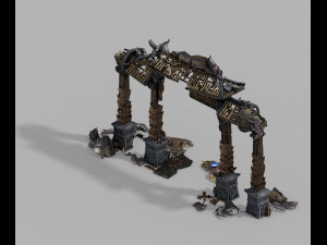 shura celestial realm-archway-damaged 01 3D Model